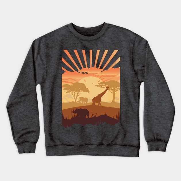 In The Safari Crewneck Sweatshirt by adamzworld